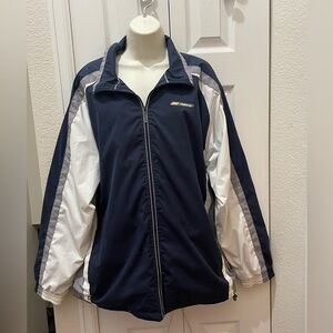 Reebok Navy and White Windbreaker Jacket